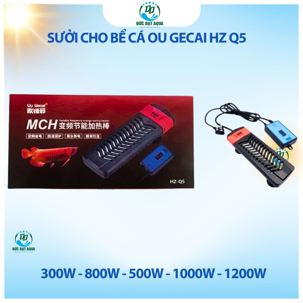 เครื่องทําความร้อนรุ่นใหม่ Ou Gecai HZ-Q5 300-500-800-1000-1200w สําหรับตู้ปลา
