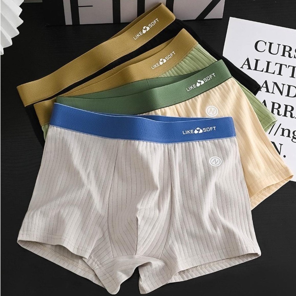 💗พร้อมส่ง💗 กางเกงในบ็อกเซอร์ Boxer ชุดชั้นในแฟชั่นบุรุษ กางเกงในผู้ชายขาสั้น เนื้อผ้านิ่ม สวมใส่สบาย ระบายอากาศไ