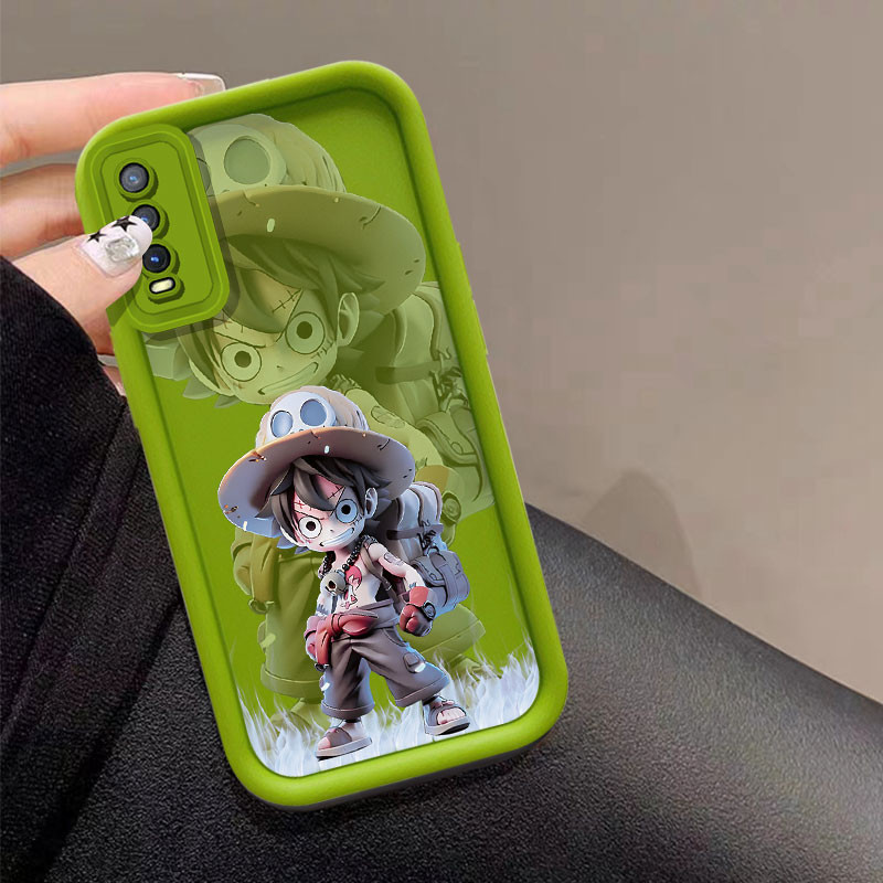 One PIECE น่ารักลูฟี่เคสโทรศัพท์สําหรับ VIVO Y17 Y02S Y11 2019 Y12 Y12i Y12S Y12A Y15 Y15S Y15A Y01 Y16 Y3S Y17S Y19 Y5S Y20i Y20a Y20i Y20