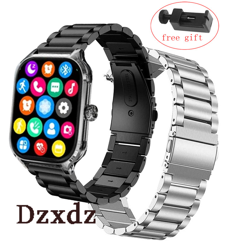 H9 สมาร์ทสายนาฬิกาโลหะสแตนเลสสําหรับ H9 Pro Max สมาร์ทนาฬิกาสายรัดข้อมือสร้อยข้อมืออุปกรณ์เสริม