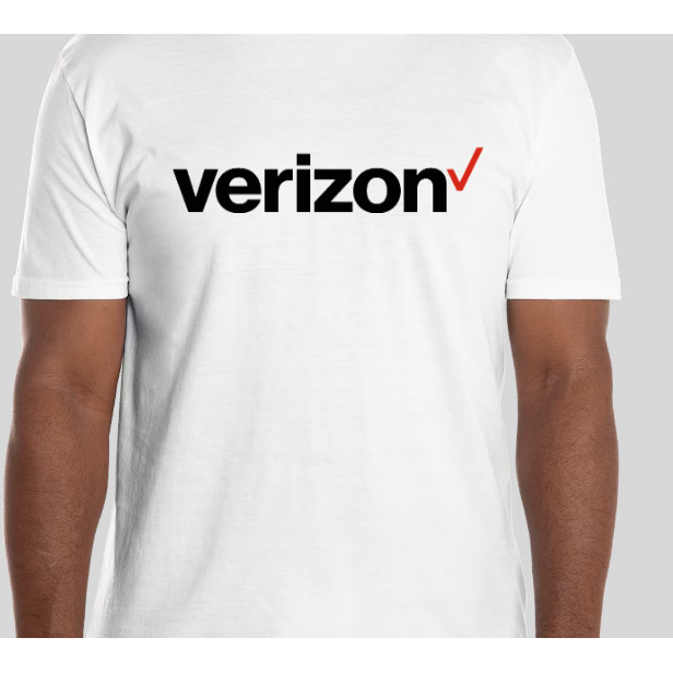 เสื้อยืดพนักงาน Verizon เสื้อผ้าสำหรับผู้ชาย แบบใหม่และโดดเด่น