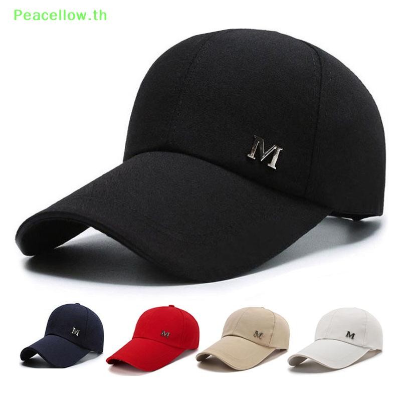 Peacellow ผู้ชายผู้หญิงเบสบอลฤดูร้อนหมวกผ้าฝ้าย Snapback Hip-Hop ผู้ใหญ่กีฬา Sun หมวก Casual ยาว Brim Golf TH