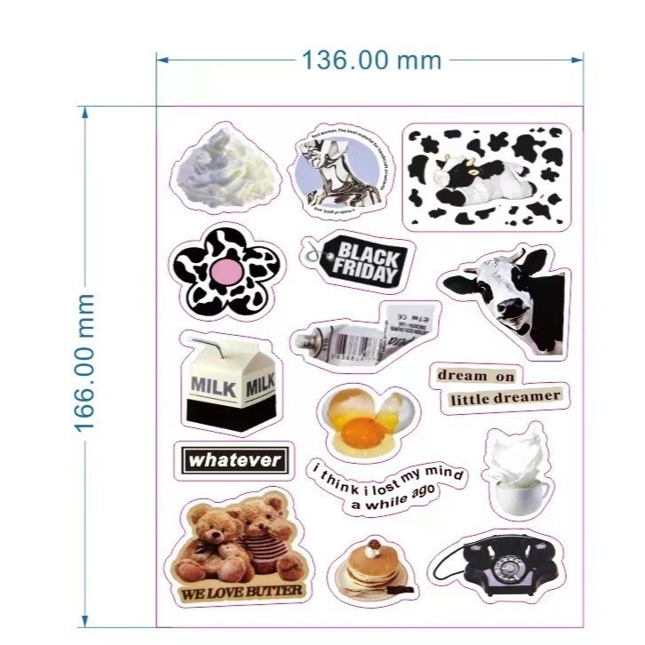 สติกเกอร์ PVC  ลายวัตถุ สไตล์เรโทร สําหรับตกแต่งสมุดภาพ อัลบั้มรูปภาพ แล็ปท็อป  กระเป๋าเดินทาง สมุดภาพ DIY. - ภาพย่อย 4