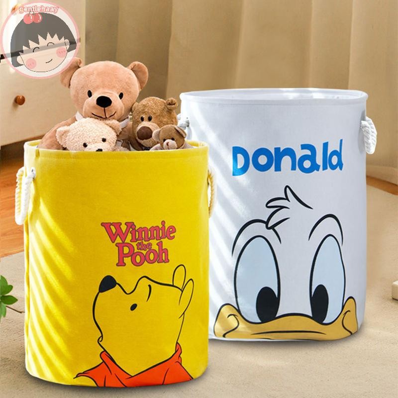 Gent ตะกร้าเก็บของเล่นเด็ก Disney การ์ตูนตะกร้าเสื้อผ้าพับได้ตะกร้าเก็บบ้าน EN