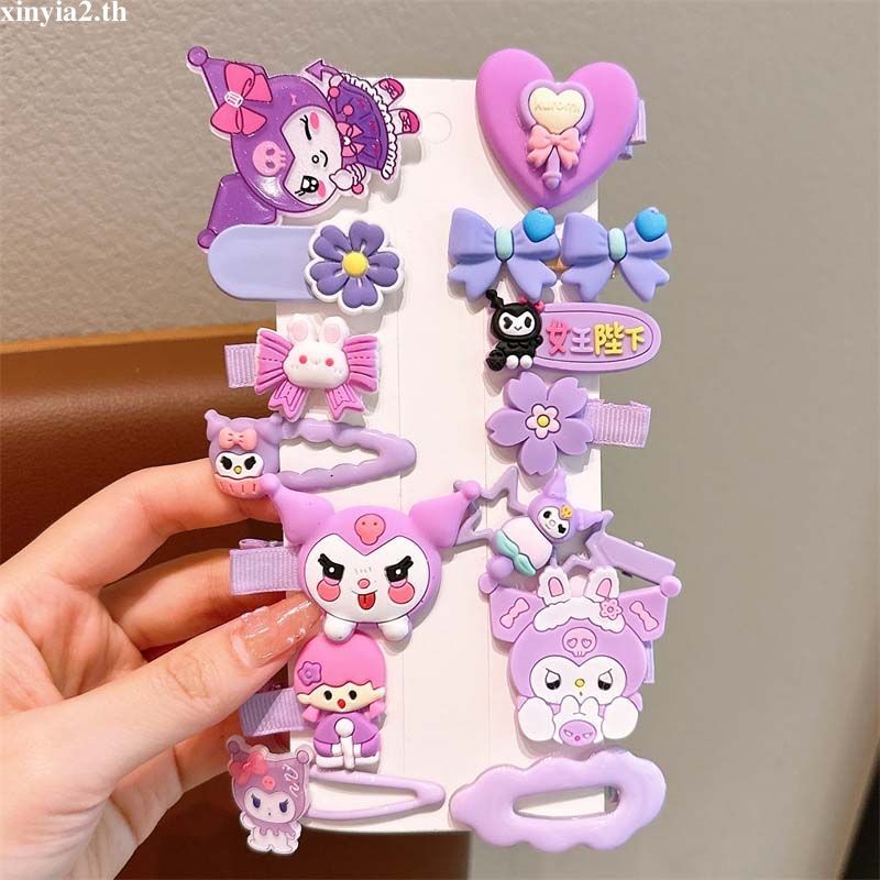 XINYIA2.thLittle Girl BB Clip Set Children Sweet Hairpin Cute Kuromi Hair Clip ราคา ถูกที่สุด ดีลบีเคเค แกลเลอรีภาพที่ 4