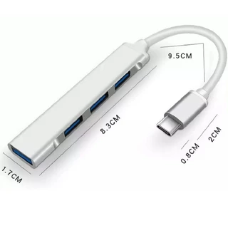 Adapter OTG USB 3.0 Type-C Hub 4 Ports อแดปเตอร์แปลงสาย สําหรับต่อ พีซี คอมพิวเตอร์ โน้ตบุ้ค มือถือ แท็บเลต