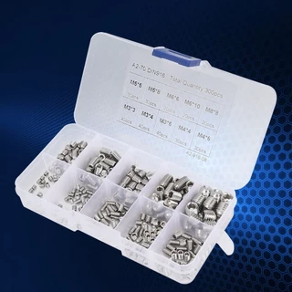 300 ชิ้นชุดชุด M3/M4 M5 M6 M8 Hex Socket Grub สกรู