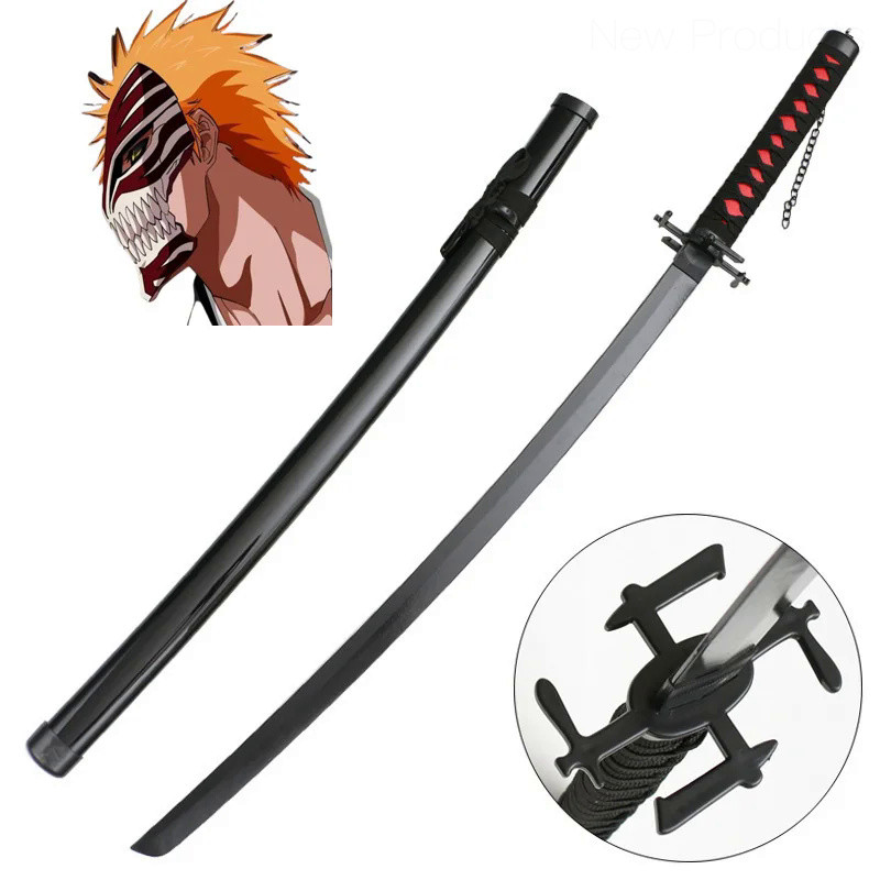 🚚 Bleach Cosplay Anime Kurosaki ichigo Katana Bamboo Assembled Sword Sky Lock ing Moon Sword 104cm W