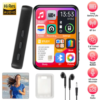 32gb 2.4 นิ้วหน้าจอสัมผัสบลูทูธ 5.4 เครื่องเล่น MP3, เครื่องเล่นเพลงไฮไฟพร้อมลําโพง/วิทยุ FM/Recorder/E-Book/ภาพ