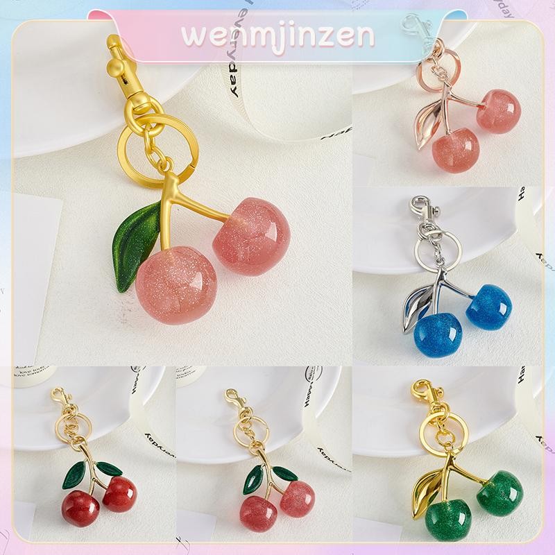 [IN] จี้เชอร์รี่ทองประกายสําหรับกระเป๋า Glitter เรซิ่นจี้เชอร์รี่สําหรับกระเป๋าพวงกุญแจ Charm Festive เครื่องประดับคริสต์มาส TH