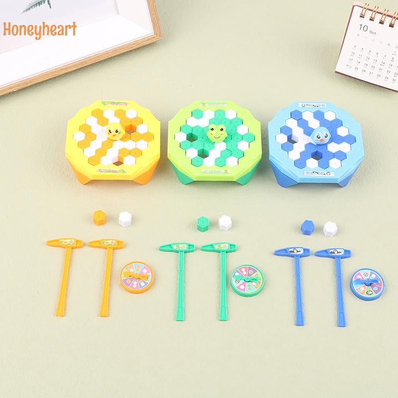 <Honeyheart> ของเล่นเด็ก Parent-Child Family Party Save Penguin Ice Block Breaker Trap เด็กผู้ใหญ่ตารางเกมของเล่นความเครียด Reliever Decor ของขวัญ Nice