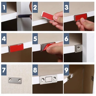 แม่เหล็กประต แม่เหล็กติดบานประตู แเหล็ก แม่เหล็กแรงสูง Door magnet ไม่ต้องเจาะ แม่เหล็กตัวช่วยปิดประตูให้สนิดขึ้น