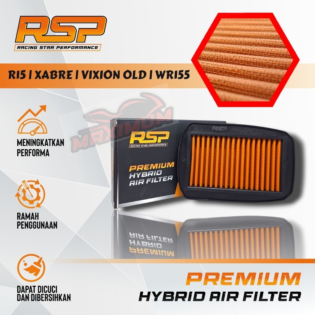 RSP - YAMAHA R15 V2 / VIXION OLD V1 V2 / XABRE / WR155 กรองอากาศมอเตอร์ไซค์