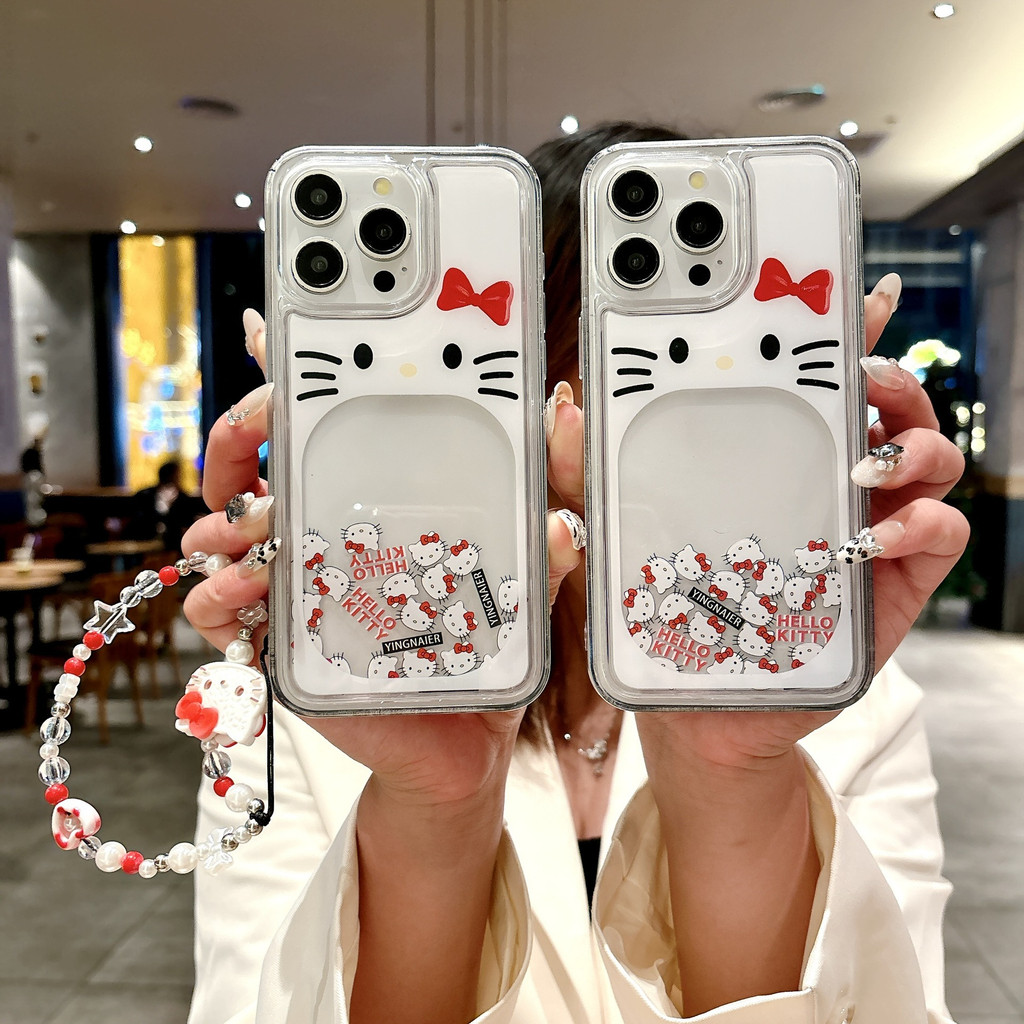 ตัวเลื่อนทรายดูดน่ารักปากใหญ่ ktcat PC เคสโทรศัพท์กันกระแทกเข้ากันได้กับ iphone17promax 16 15 14 13 12 11