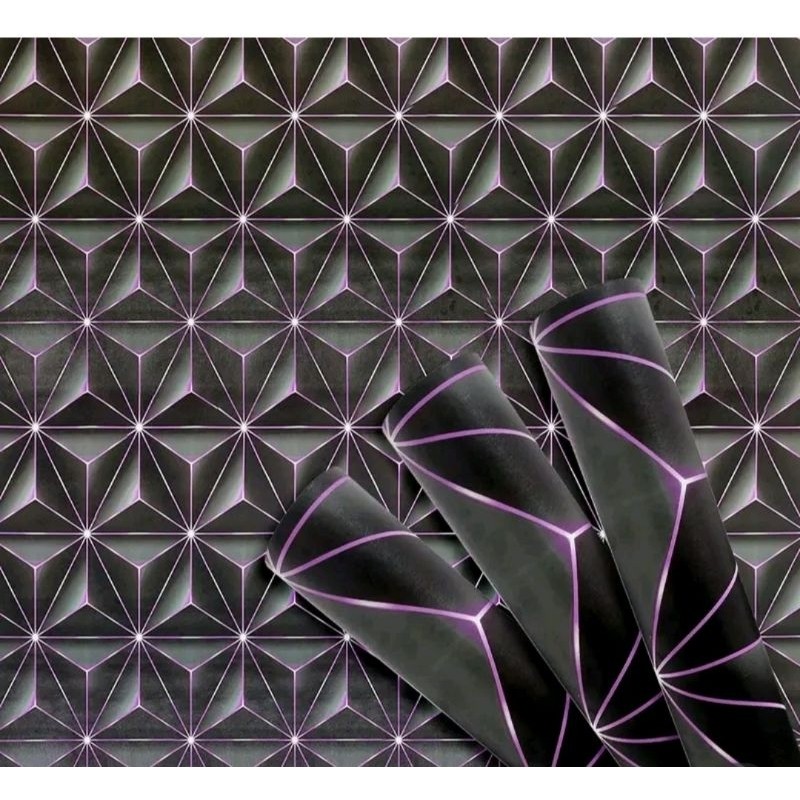 วอลเปเปอร์สติ๊กเกอร์ติดผนัง 3D gem motif 8m x 45 ซม. เหมาะสําหรับ dstudio/room