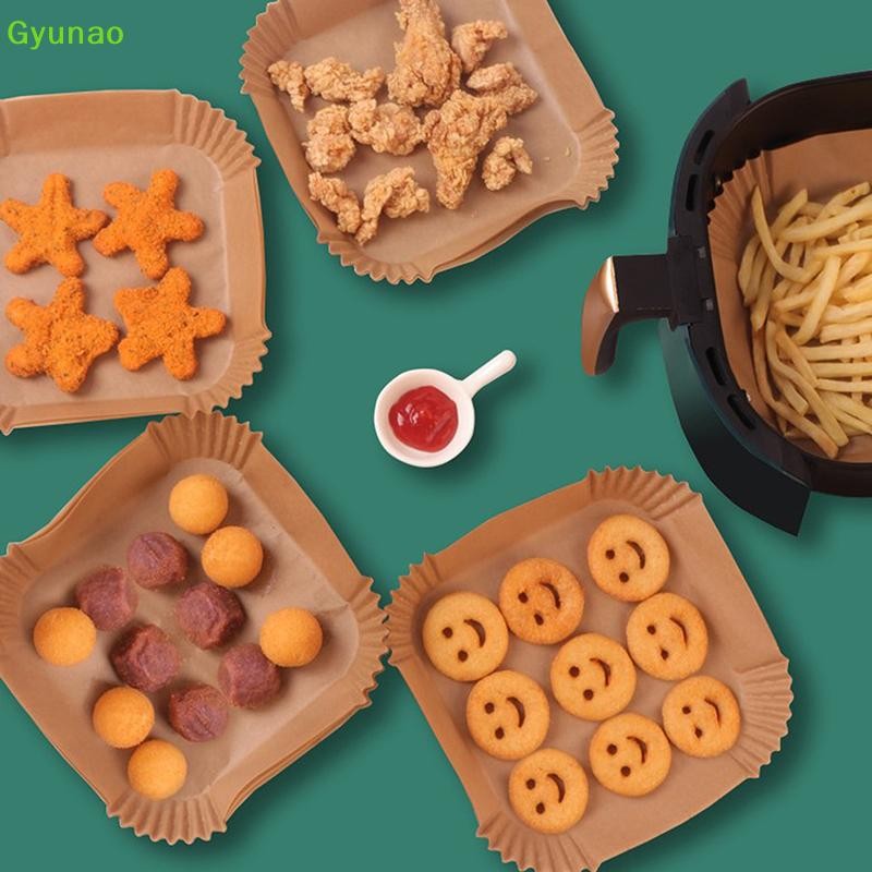 [Gyu] Air Fryer กระดาษรองอบแบบใช้แล้วทิ้ง Liner รูปแบบถาดครัวย่างกระดาษรอง TH