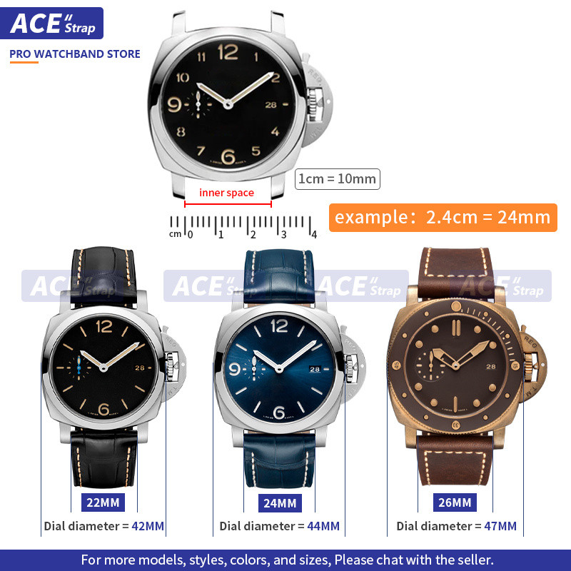 เหมาะสำหรับสายนาฬิกา PANERAI fluororubber 22mm 24mm 26mm