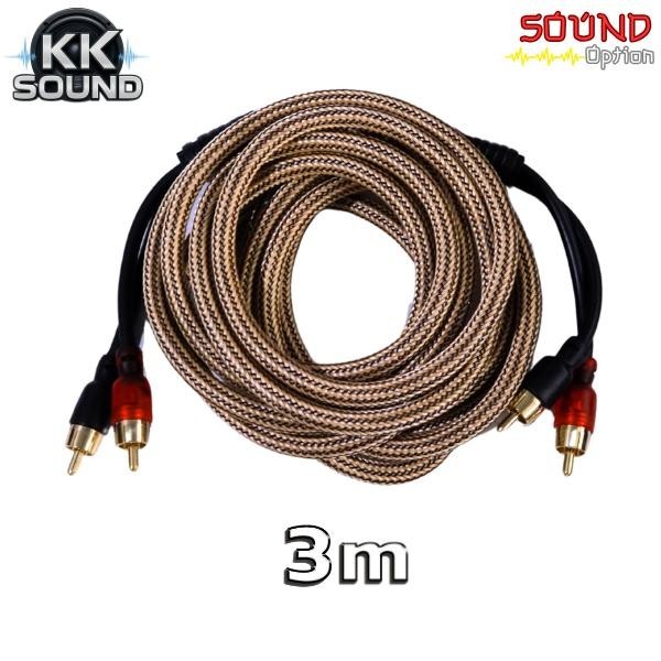 สายrcaทองแดงแท้ Sound Option เสียบแน่น สายถัก ป้องกันเสียงรบกวน - รูปที่ 4