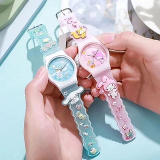 นาฬิกาเด็ก มีไฟกระพริบ ลายน่ารัก พร้อมใช้งาน