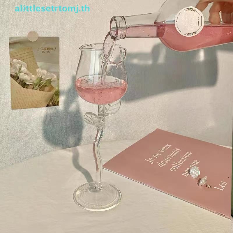 Alittlese Rose-Shaped Red Wine แว่นตา Rose Shape แก้วไวน์สี Rose ใบ 150/400ml Rose รูป Red Wine Gobl