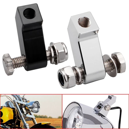 รถจักรยานยนต์ Universal ไฟหน้า Extension Mount Block Bracket Chopper Bobber Custom Cafer E-Bike สกู๊ตเตอร์ Moped Quad Di