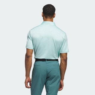 adidas กอล์ฟ เสื้อโปโล Ultimate365 Dash Stripe ผู้ชาย สีเทอร์คอยส์ JL5313