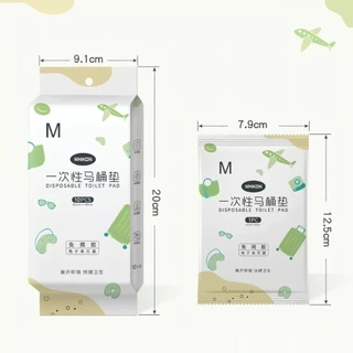 10pcs/set แผ่นรองนั่งชักโครก แบบพกพ แบบพกพา กระดาษรองนั่ง กระดาษรองนั่ง วางบนฝารองนั่งชักโครกในห้องน้ำ Disposable Toilet