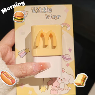 M French Fries Apple Charger ฝาครอบป้องกัน 20w สายเคเบิลข้อมูล Anti Break เหมาะสําหรับ iPhone 13/14/15/16