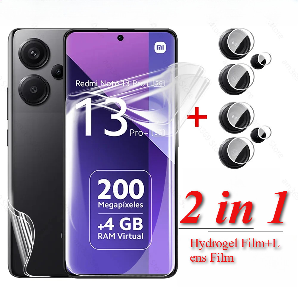 2 in 1 Hydrogel ฟิล์มหน้าจอด้านหน้าสําหรับ OPPO A1x A2x A3 A3i A3x A5 Pro Energy 4G 5G ฟิล์มเลนส์