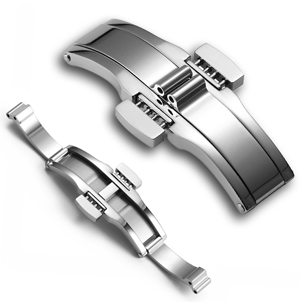 Double Press หัวเข็มขัดผีเสื้อสําหรับ Tissot T1853 สายนาฬิกาหัวเข็มขัด Clasp นาฬิกาอุปกรณ์เสริมสแตนเลสสตีลหัวเข็มขัด