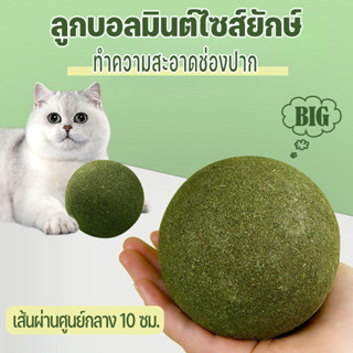 ลูกบอลมินต์ไซส์ยักษ์ กัญชาแมว 10cm ลิ่นปาก ลับฟัน ทำความสะอา…