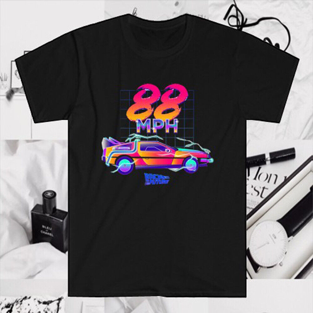Back To The Future Movie 88 Mph เสื้อยืดสีดําผู้ชาย