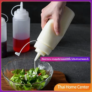 ขวดบีบซอส ใส่มายองเนส มีฝาปิด ขวดปรุงรสพลาสติก มีหมายขนาดให้เลือก sauce bottle