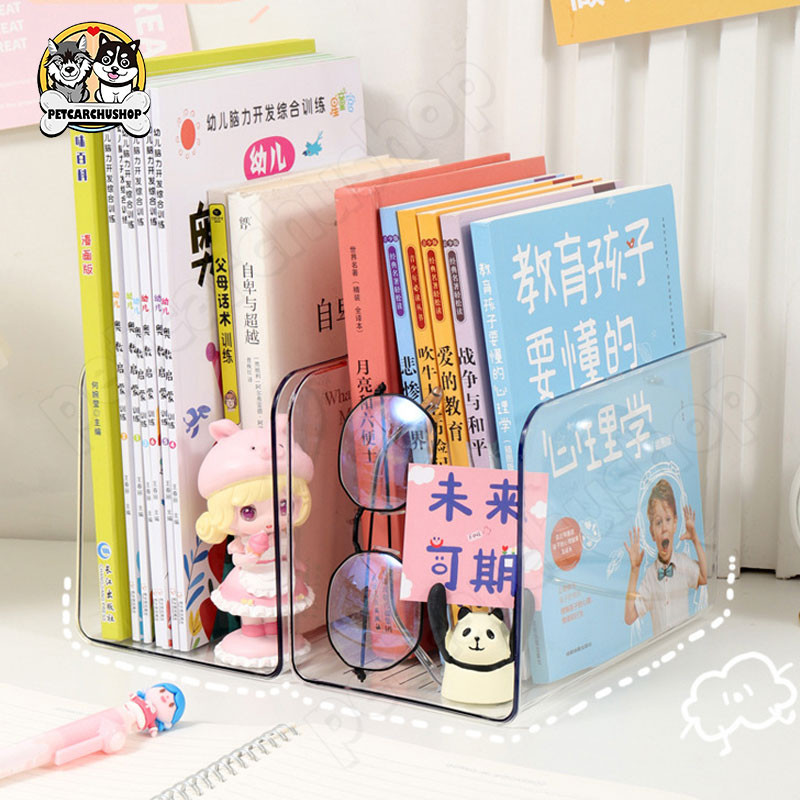 ขาตั้งหนังสือ, ชั้นวางหนังสืออะคริลิครูปตัวยู, ที่คั่นหนังสือโปร่งใสรวมกันฟรีที่เรียบง่ายโฮมออฟฟิศ - รูปที่ 5