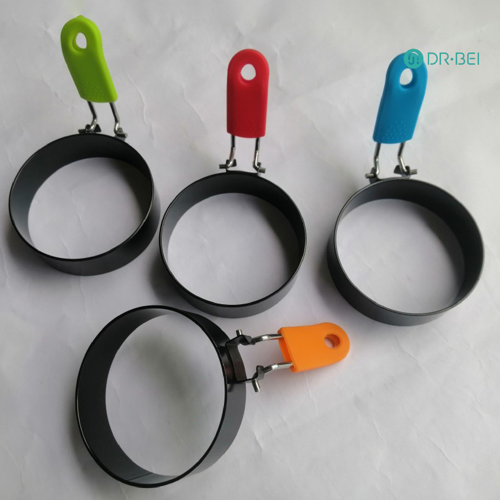Dr.bei Egg Ring Mini อุปกรณ์ครัวไม่ติดแม่พิมพ์ทรงกลมสําหรับ Home