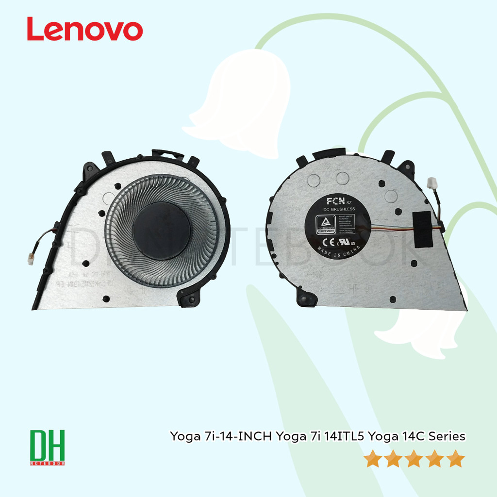 พัดลมระบายความร้อน CPU สำหรับ Lenovo Yoga 7i 14ITL5, Yoga 7i-14-INCH, Yoga 14C Series