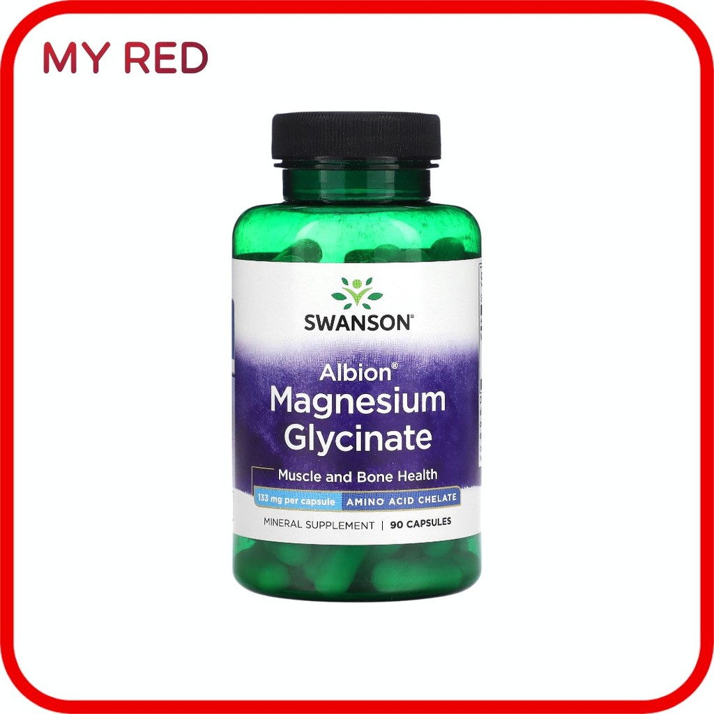 Swanson Albion Magnesium Glycinate, 133 mg 90 Capsules