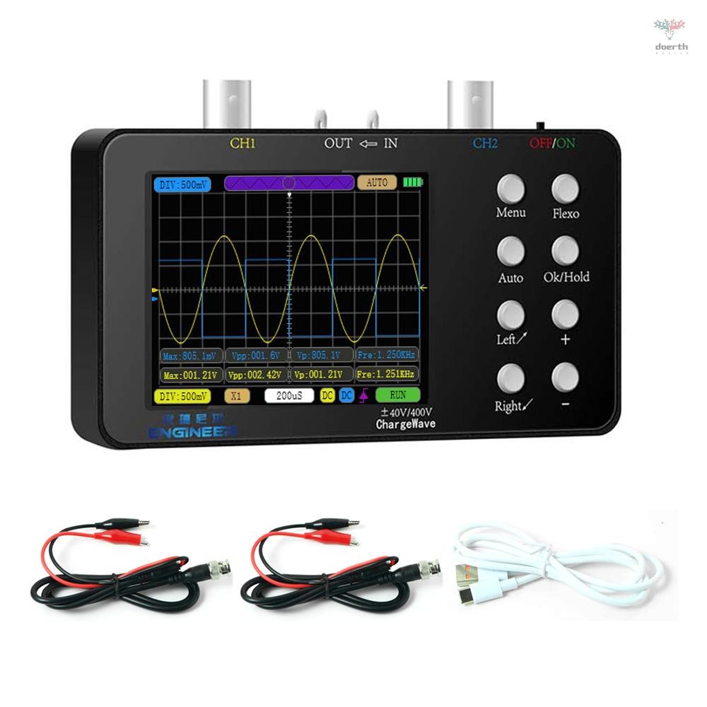 ขนาดกะทัดรัดแบบพกพา Digital Oscilloscope 50M Sampling Rate 10M Analogue Bandwidth มือถือ Current Oscilloscope ซ่อมโทรศัพท์มือถือ Lissajous รูปแบบ 6A Current Waveform วัด Du