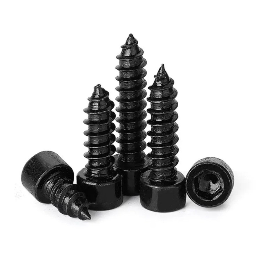 เกรด 8.8 สีดำ หัวจม สกรู เกลียวปล่อย / Hexagon socket cheese head self-tapping screw M1.7/M2/M2.6/M3/M3.5/M4/M5/M6 (BY-YL-TH-w) - รูปที่ 5