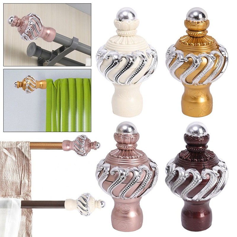 แนะนำ ผ้าม่าน 1/2/4ชิ้นยุโรปโรมันเสาก้านหัว/ราวม่านปลั๊กหมวก/ผ้าม่านพลาสติกก้าน จบ ปก/ตกแต่งบ้าน ราคาพิเศษ มีเก็บเงินปลายทาง