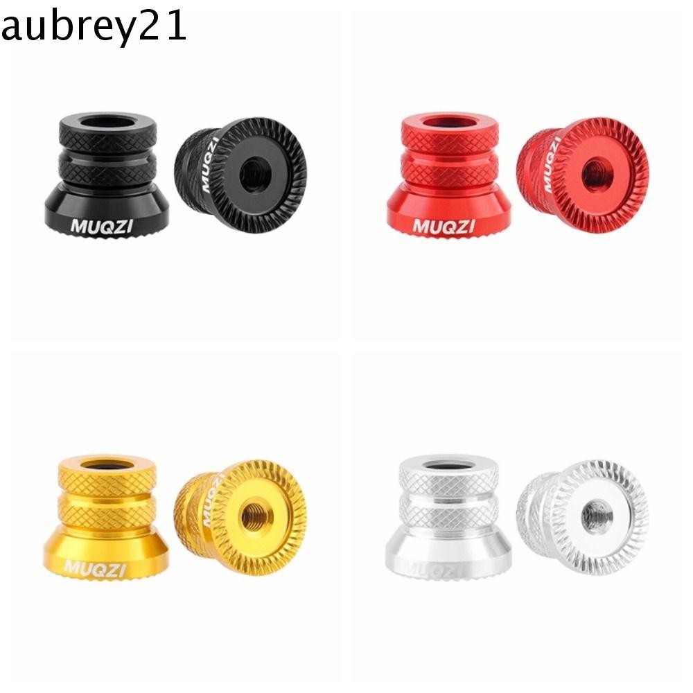 Aubrey1 น็อตดุมล้อจักรยาน 1 คู่, น็อตเพลาจักรยานความแข็งแรงสูงอลูมิเนียม, ป้องกันการกัดกร่อนน้ําหนักเบากันสนิม Quick Release Lever Nut Hub Mountain/road ยานพาหนะ
