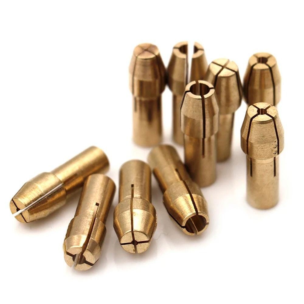 Ziluolan 10 ชิ้น Mini เจาะ Chucks, ทองเหลือง 4.8 มิลลิเมตร Shank เจาะโลหะ Chucks Collet, 0.5 มิลลิเมตร-3.2 มิลลิเมตรเครื่องมือโรตารี่สําหรับ Dremel ราคา ถูกที่สุด ดีลบีเคเค แกลเลอรีภาพที่ 6