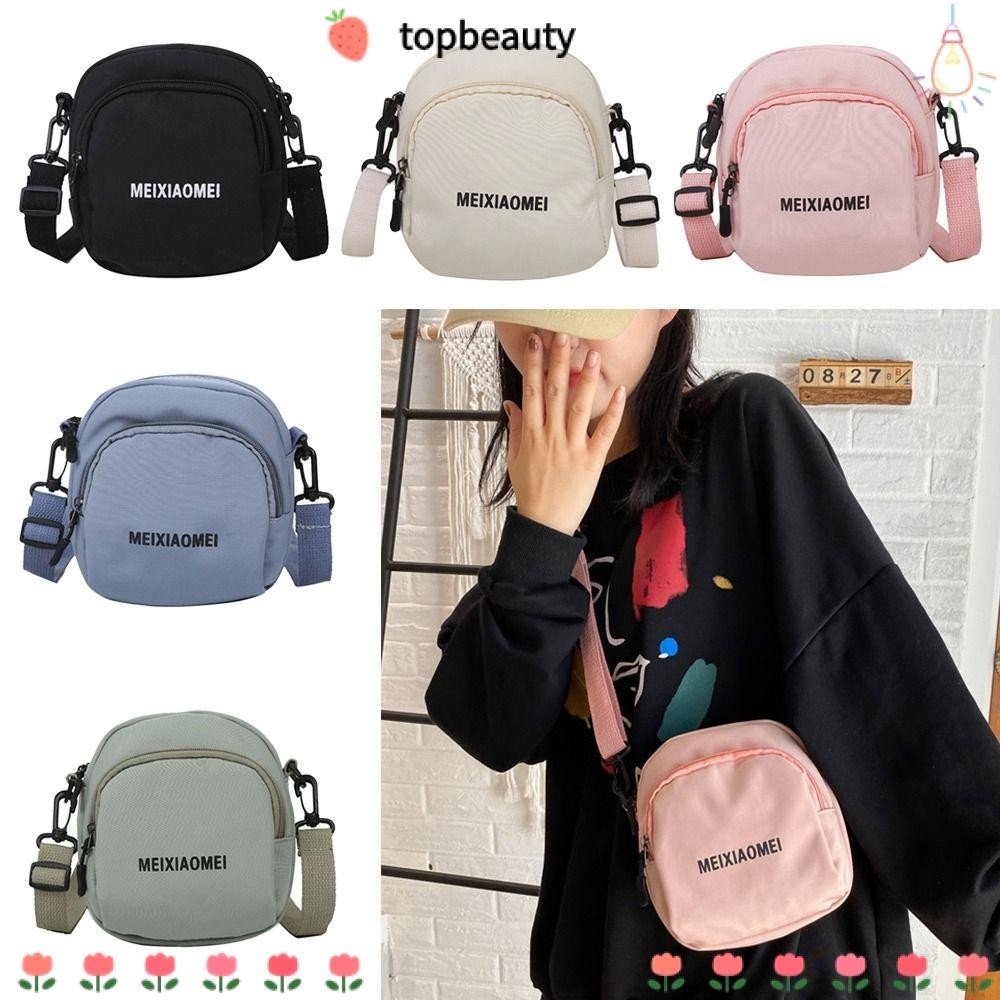 Topbeauty กระเป๋าสะพายข้าง ผ้าแคนวาส ใส่โทรศัพท์ได้ เหมาะกับการเดินทาง สําหรับผู้หญิง
