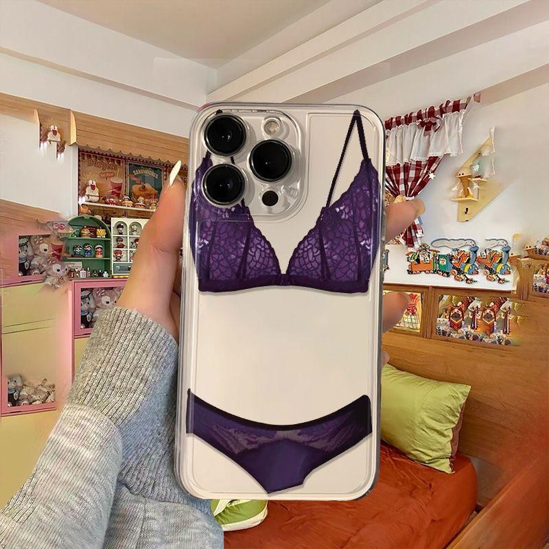 สีม่วงลูกไม้บิกินี่สําหรับRealme 8 C15 C67 C11 Narzo 50i C35 C20 5 C33 C30 C25Y C25 C61 C63 C2 8iหมา