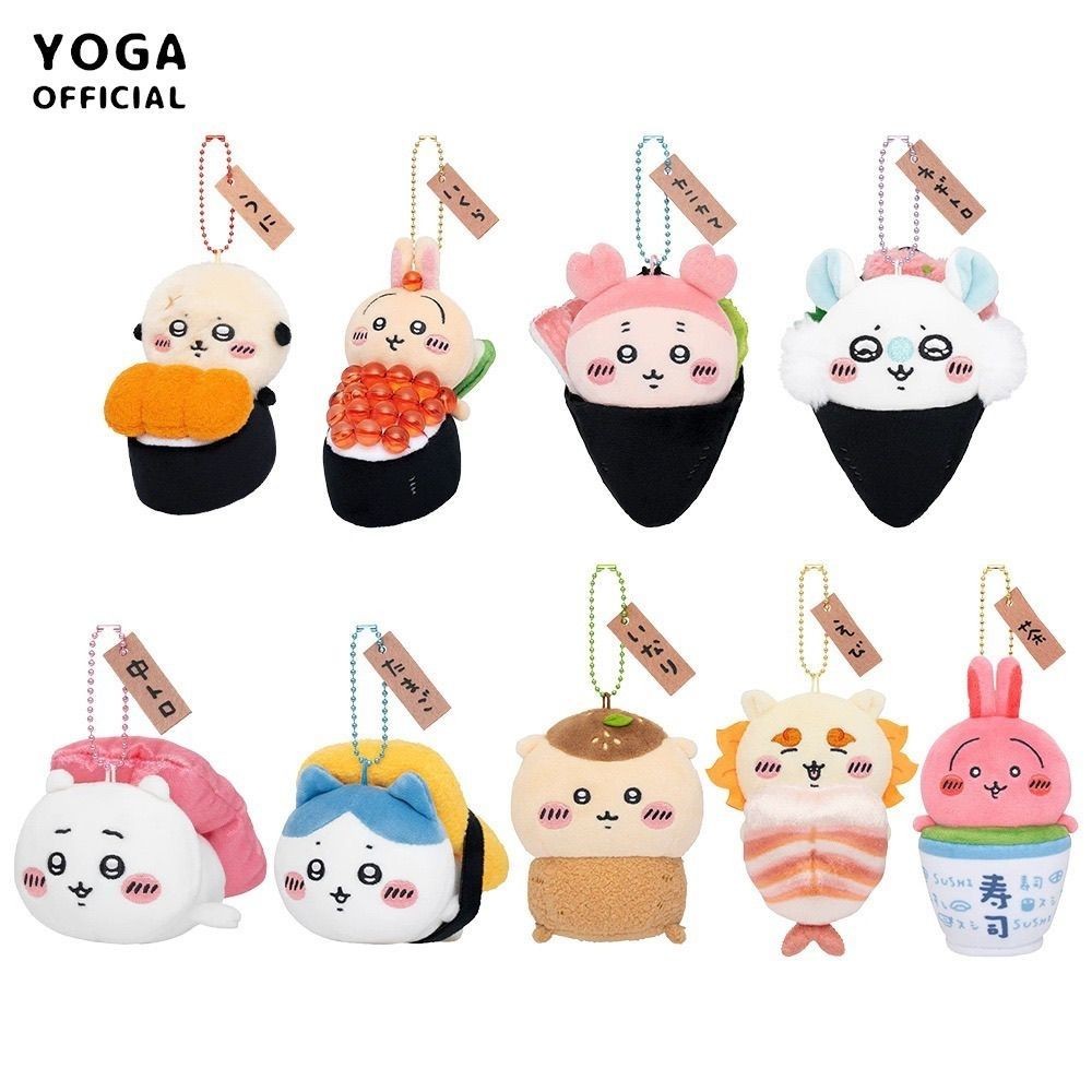 Sushiro Japan chikawa chikawa จี้ซูชิสไตล์ใหม่ ถ้วยน้ําชาสีดํา ตุ๊กตา Usachi