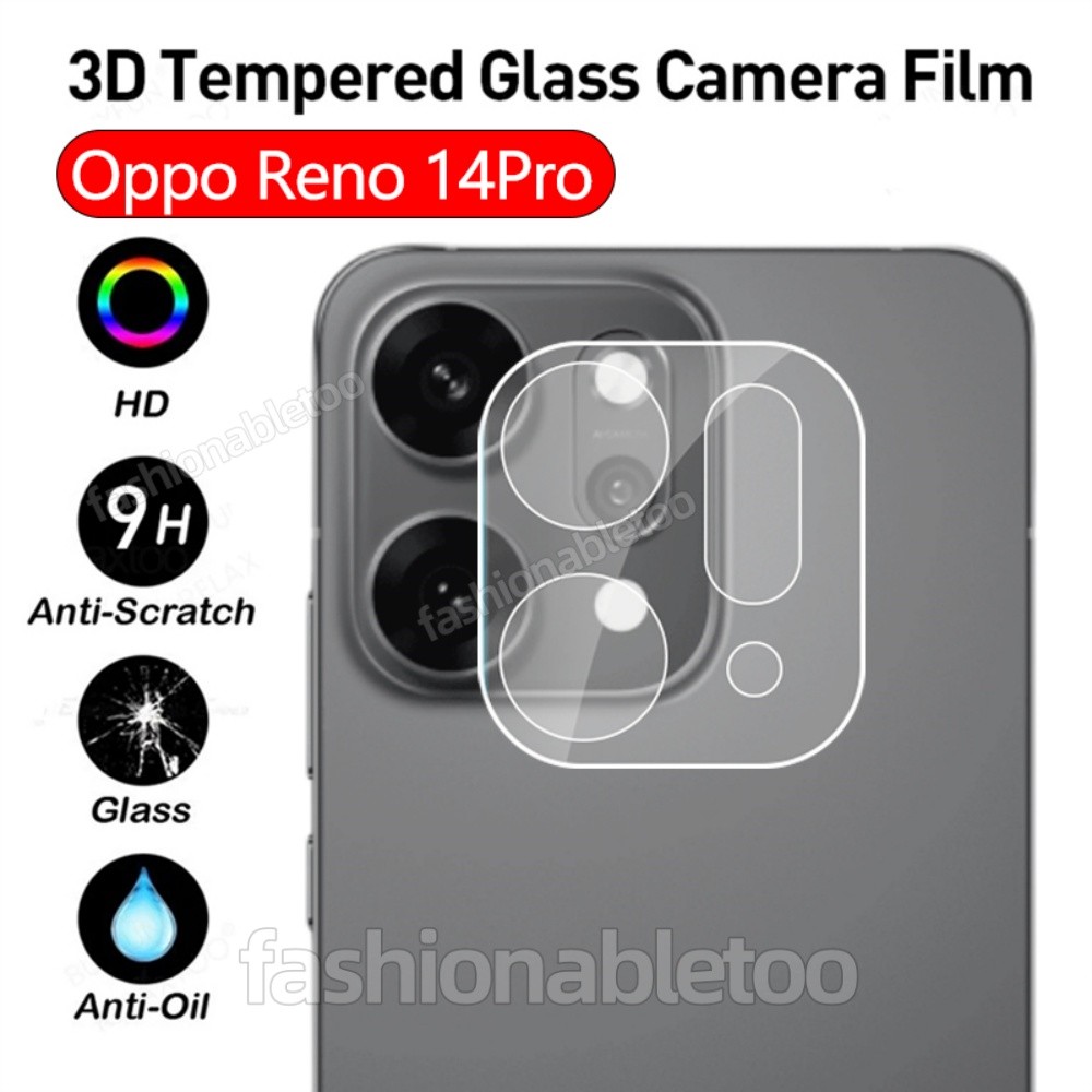 สําหรับ Reno 14 pro 5G 3D เลนส์กล้องกระจกนิรภัยคลุมทั้งหมดฟิล์มป้องกันสําหรับ Oppo Reno 14 pro F 14pro 14F 1 4 Reno14 pro Reno14pro Reno14 F Reno14F