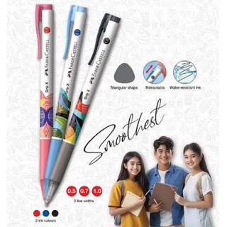 ปากกาลูกลื่น Faber Castell พาสเทล รุ่น Grip X แบบกด ขนาด 0.5 MM และ 0.7 MM ยกกล่อง (10 แท่ง)