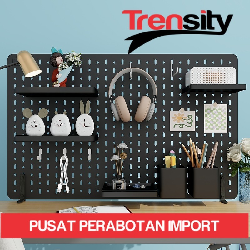 Pegboard ชั้นวางของติดผนัง Board Pegboard ชุดห้องครัวแขวนผนัง * TRENSITY*