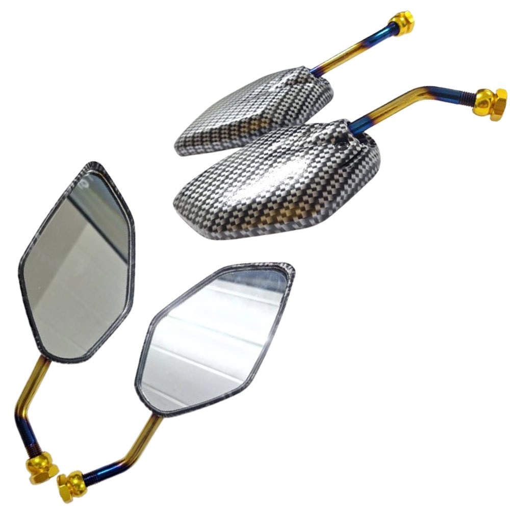 กระจก ทรงย่อ ขาสั้น HONDA ทุกรุ่น ขายเป็นคู่ ลายเคฟล่า xmax ราคาต่อ 1 คู่(xx59)