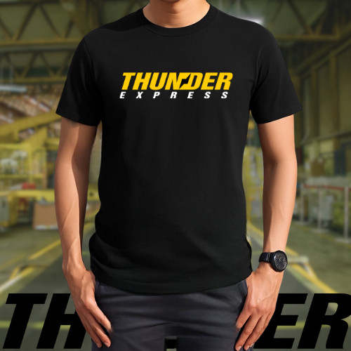 Thunder Express ผ้าฝ้ายเสื้อยืดผ้าฝ้าย 100% คุณภาพสูง Soft Fun Cool โลโก้พิมพ์ Unisex Breathable แขนสั้นฤดูร้อนสบาย S-5XL
